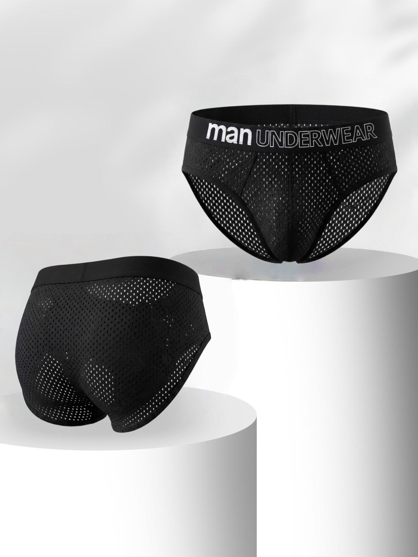 6pcs Briefs for Men, Plus Size Summer Ice Silk Mesh Breathable Soft Underwear, Soft Comfortable Fit, Ideal for Tall and Heavy-Set Men, Breathable Comfy Underwear