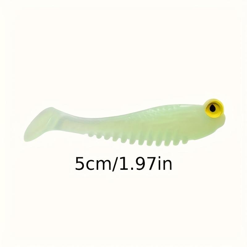 5/15/2pcs Night Light Soft Silicone Fish Bait, 1.97-inch Swinging Fake Bait Set, Hunting and Fishing Special, Luminous Fish Bait