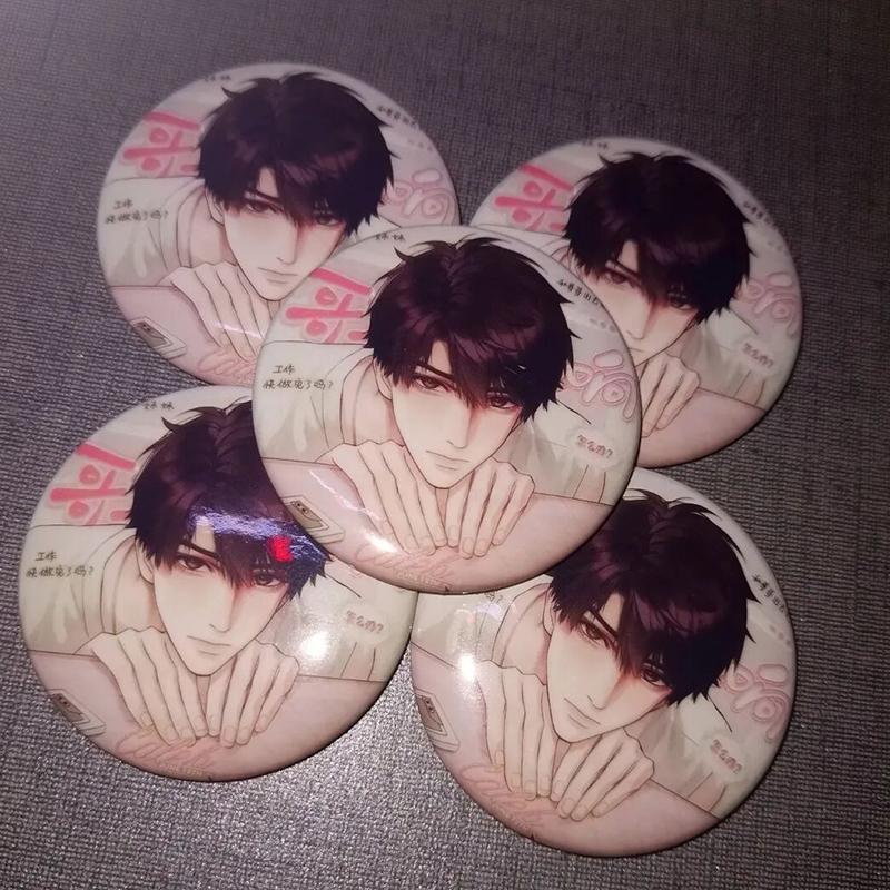 Game Love And Deepspace Caleb Cosplay Brooch Tinplate Badge Lapel Pins Bag Accessories Decoration Ornament Props