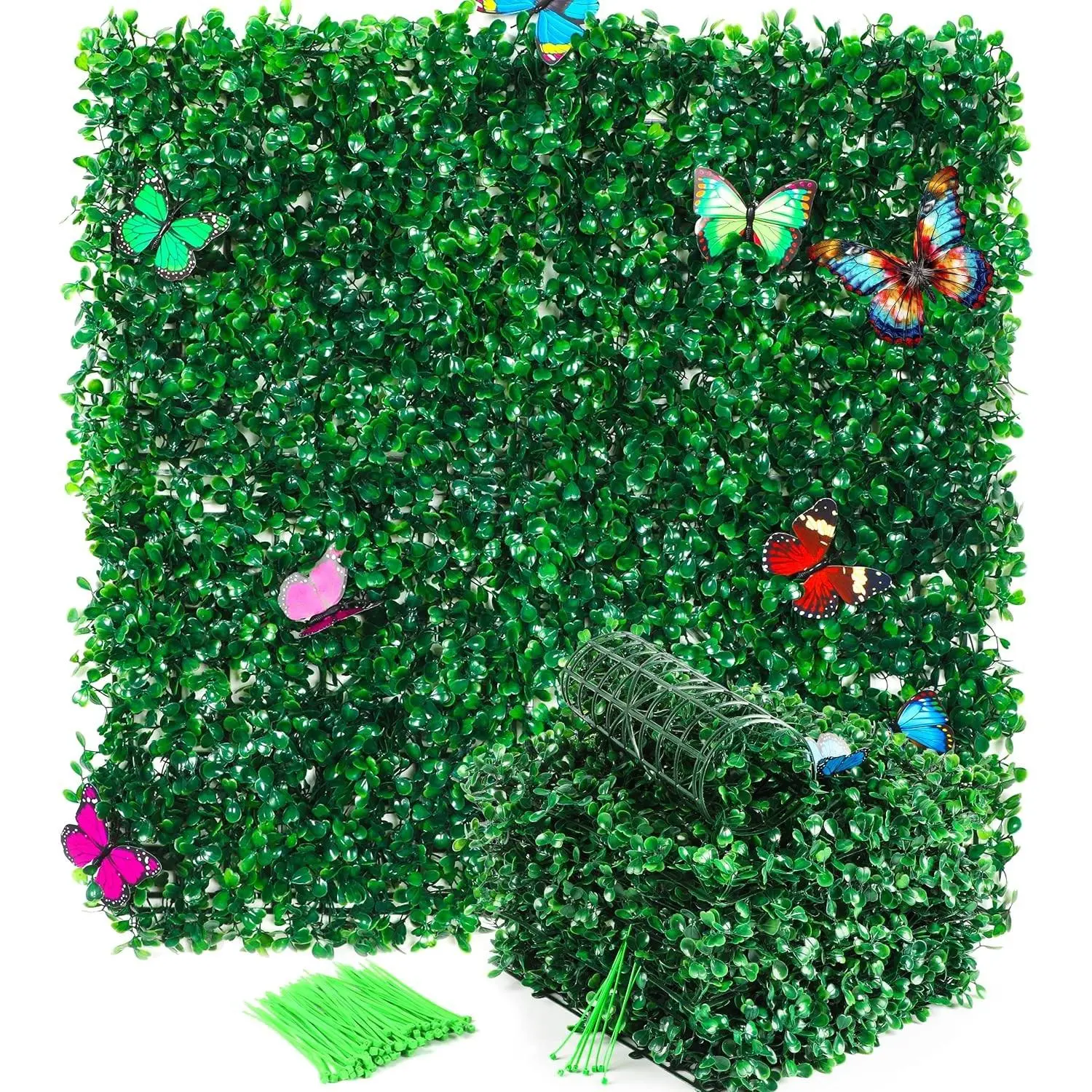 12Pcs 10"x10" UV Protected Artificial Grass Wall Panels Greenery Backdrop for Indoor Outdoor Use