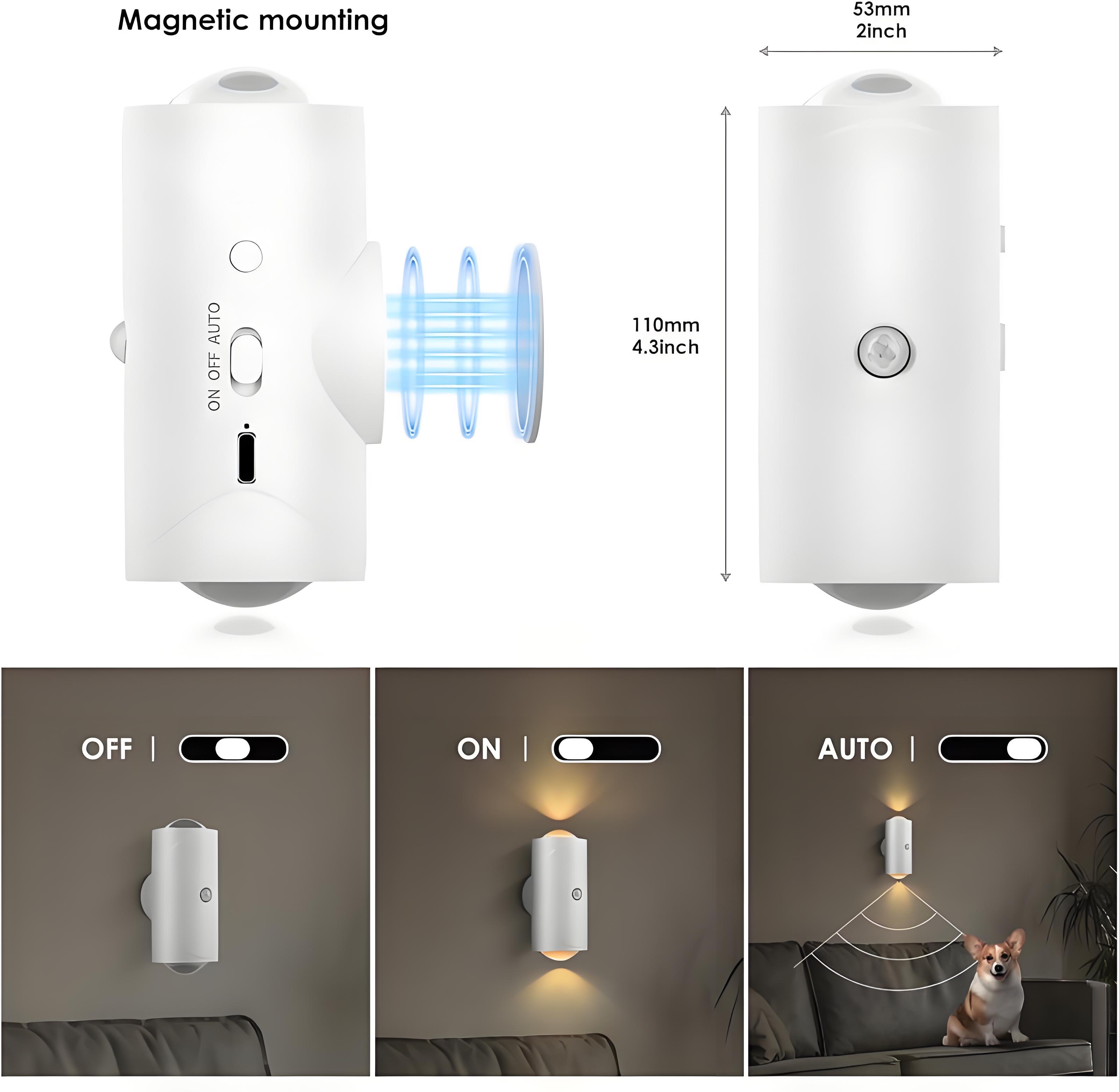 Under Cabinet Lights, Motion Sensor Night Light Indoor, Rechargeable 1500mAh LED, Auto-On Magnetic Dimmable Lamp, 7 Ambient Colors, Plug-Free Stick Anywhere Lighting for Bathroom, Bedroom, Kitchen, Stairs Under Cabinet Lights, Motion Sensor Night Light Indoor, Rechargeable 1500mAh LED, Auto-On Magnetic Dimmable Lamp, 7 Ambient Colors, Plug-Free Stick Anywhere Lighting for Bathroom, Bedroom, Kitchen, Stairs