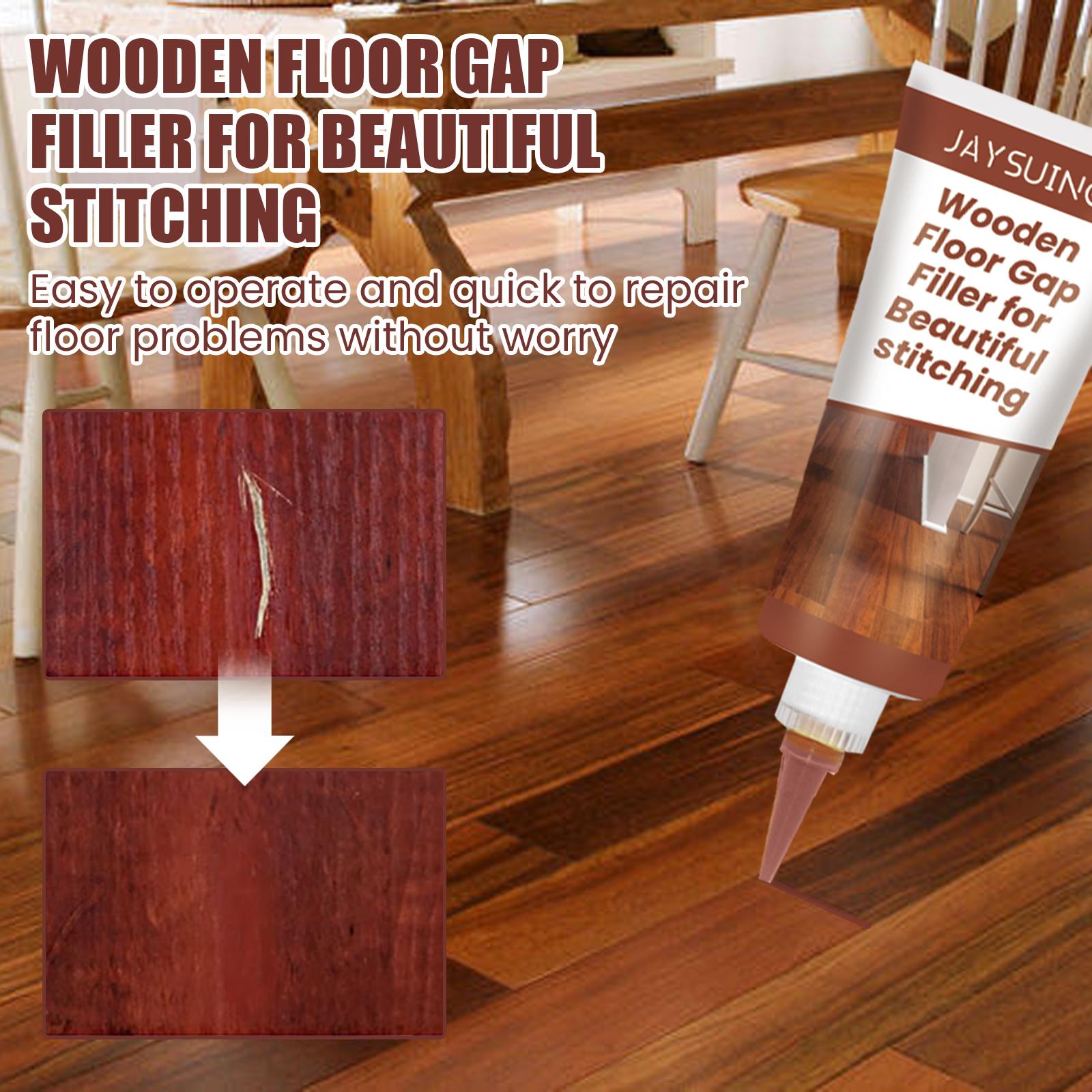 JAYSUING Wood Floor Gap Filler 100g, Water-Based Wooden Floor Repair Sealant, Anti-Dust Gap Filling Paste for Wood Floor Gaps
