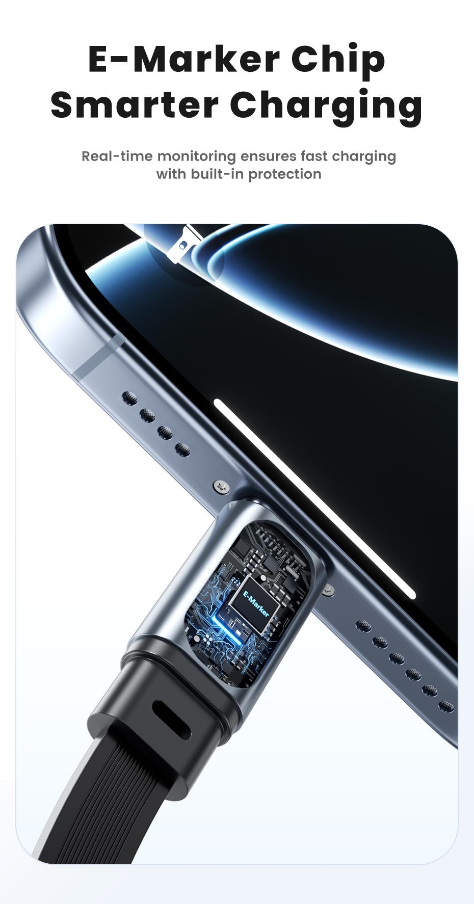 Toocki 100W USB C to USB C Retractable Cable Super Fast Charging For iPhone 16 15 Pro Max iPad Macbook Samsung S24 S23 Laptop Xiaomi Type C Cable PD 27W Type-C To Lightning Data Cable For iPhone 8-14 Series 1M Toocki 100W USB C to USB C Retractable Cable Super Fast Charging For iPhone 16 15 Pro Max iPad Macbook Samsung S24 S23 Laptop Xiaomi Type C Cable PD 27W Type-C To Lightning Data Cable For iPhone 8-14 Series 1M