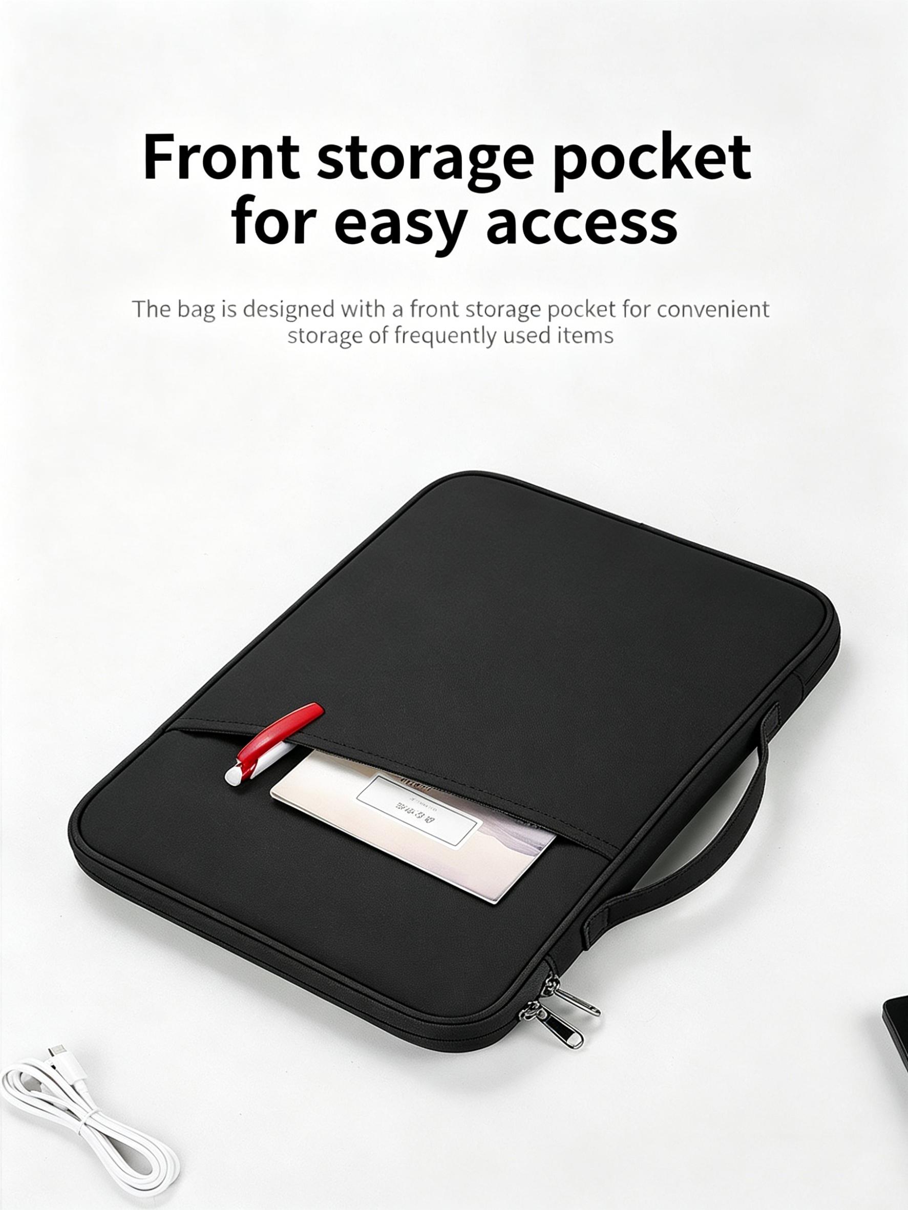 12.9 Inch Tablet Sleeve Bag with Handle – Splash-Resistant & Shockproof Organizer for iPad Pro, Surface Go 2, Vivo Tablet, Samsung Tab, Multi-Compartment for Pens, Cables & Tech Accessories