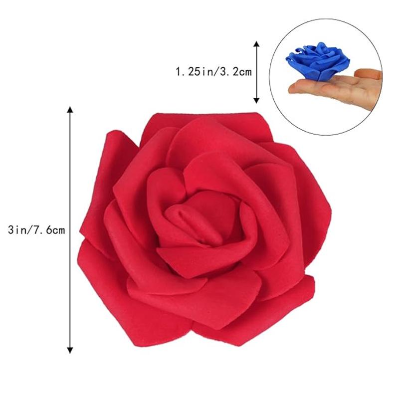 Artificial Rose Flower Heads Real Looking,Stemless Rose Artificial Flower Heads,DIY Real Touch 3D Artificial Foam Rose Head Without Stem for Wedding Party Home Decoration,Fake Roses Flowers Foam Blush Roses for DIY Wedding Centerpieces Party Baby Shower B