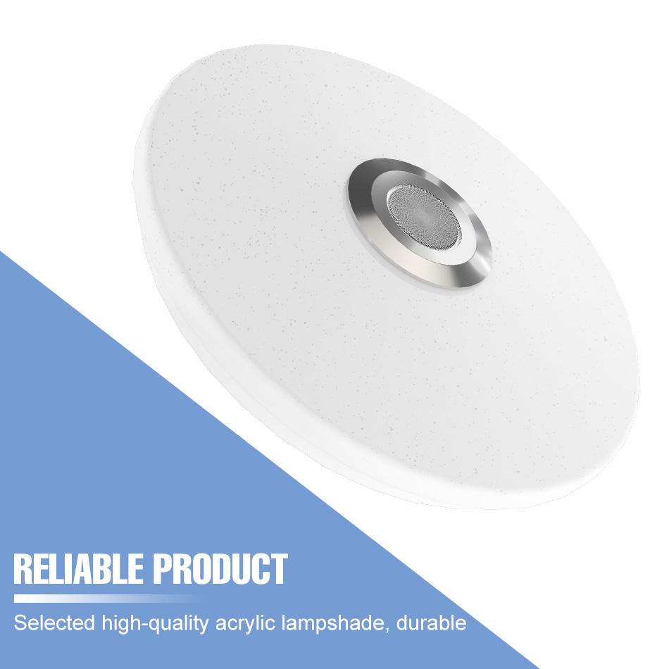 RGB LED Bluetooth Ceiling Light DSP Music Melody Player BT APP Control 256Colors Dimmable 100-240V Smart Timer Switch Memory Function Bedroom Living Room Colorful Atmospheric Night Lamp Festival Party Mlticolor Mood Rhythm Decoration Lighting with Remote