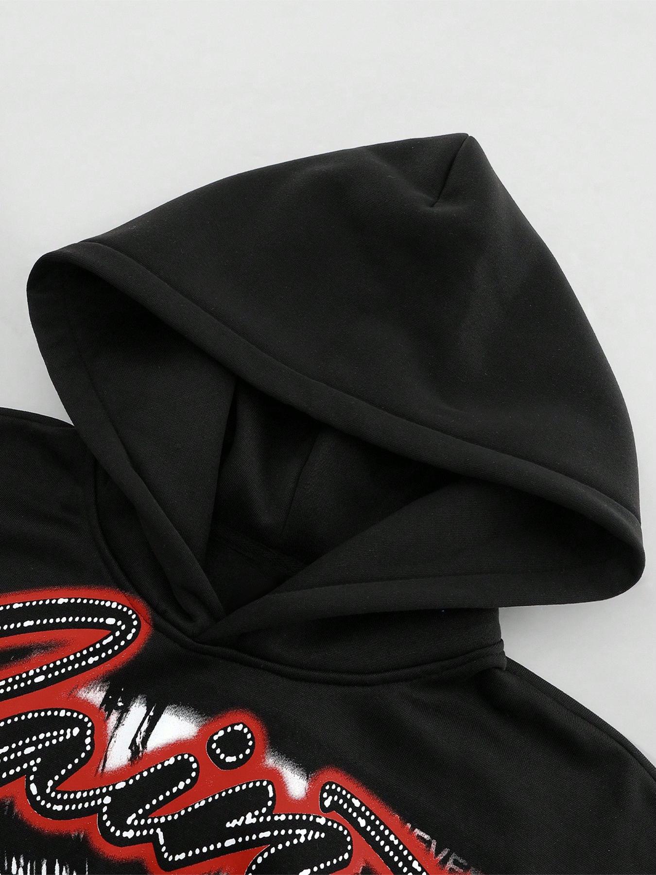 Unisex Graphic Print Hoodie with Eye Print Design, Fashion Streetwear Hip Hop Style, Casual Loose-Fit Sweatshirt for Fall & Winter