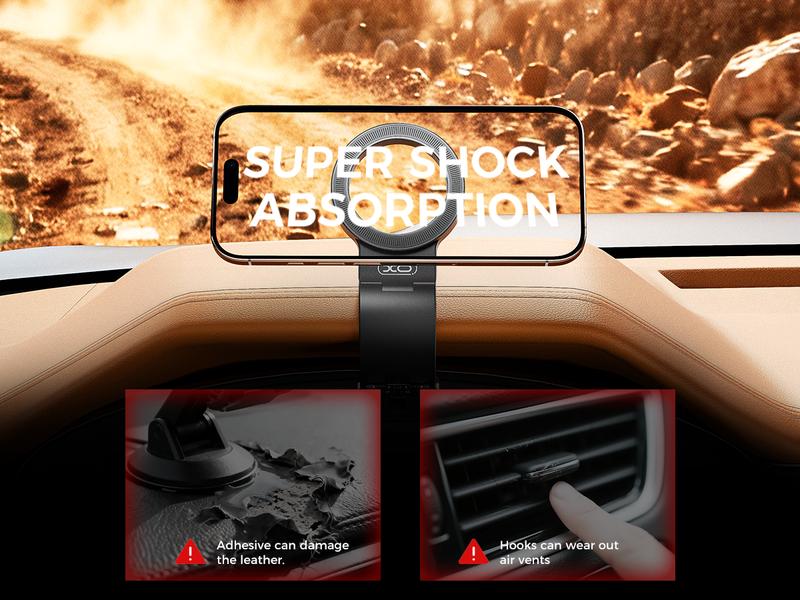 Magnetic Car Phone Mount, Hands Free Cell Phone Holder Clip Car Accessories fit iPhone 17 16 15 14 13 12 Pro Plus Max 95° Adjustable Car Phone Holder for Magsafe Phone Holders