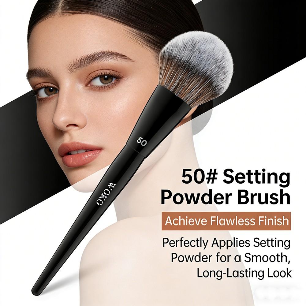 50# Powder Brush Peach Heart Contour Sculpting, Synthetic Hair Face Bronzer, Blush Setting Makeup Tool, Essential Beauty Accessory