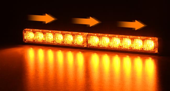 Nilight 24LED High Intensity 12-24V DC Aluminum Tinted 2-in-1 Emergency Strobe Traffic Advisor Light Bar, Amber Dash Warning Safety Flashing Lights for Windshield, Law Enforcement Trucks Cars Plow Vehicles