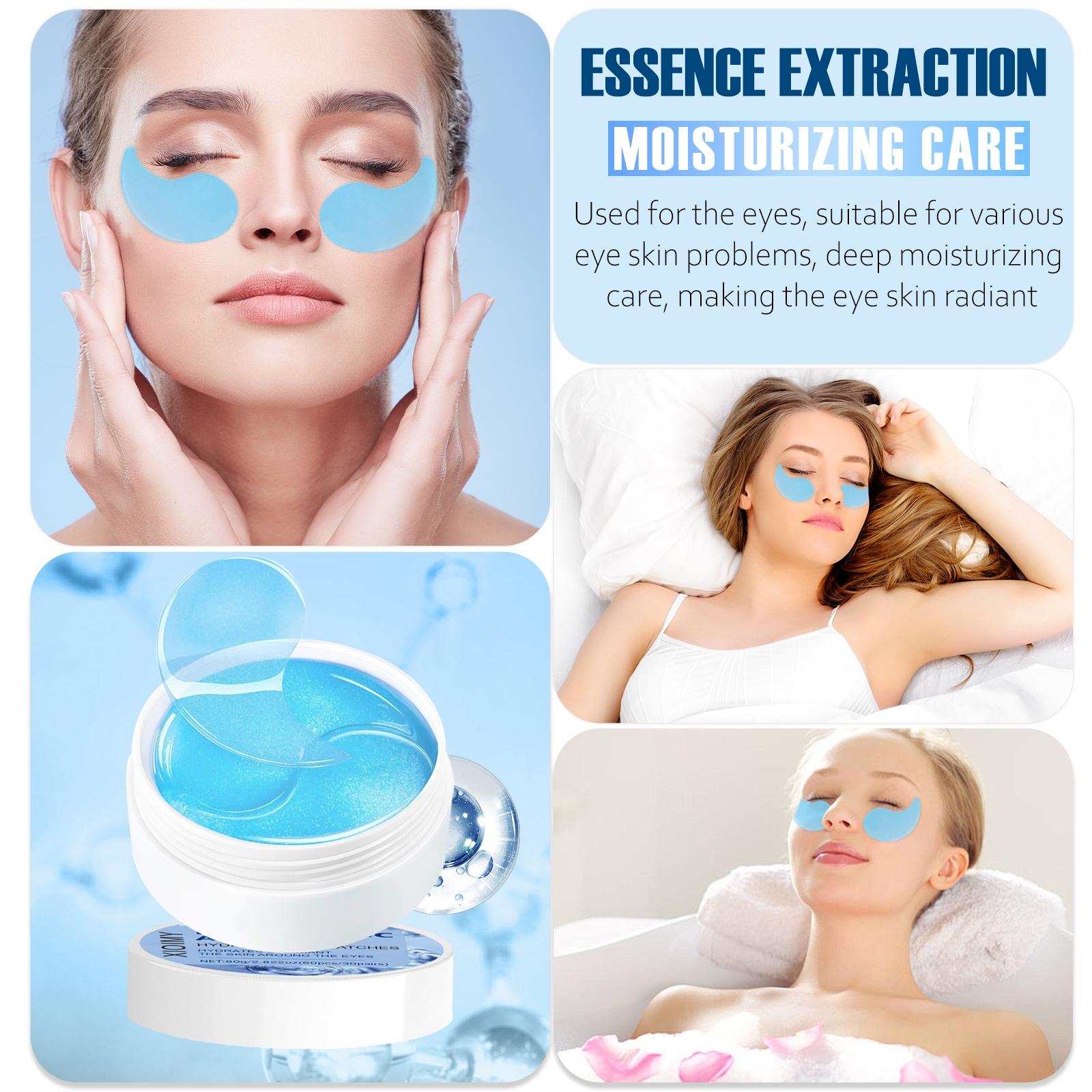 60pcs Eye Mask Set, Strong Moisture Boosting & Firming, with Retinol & Hyaluronic Acid, for Brightening & Elasticity Enhancement