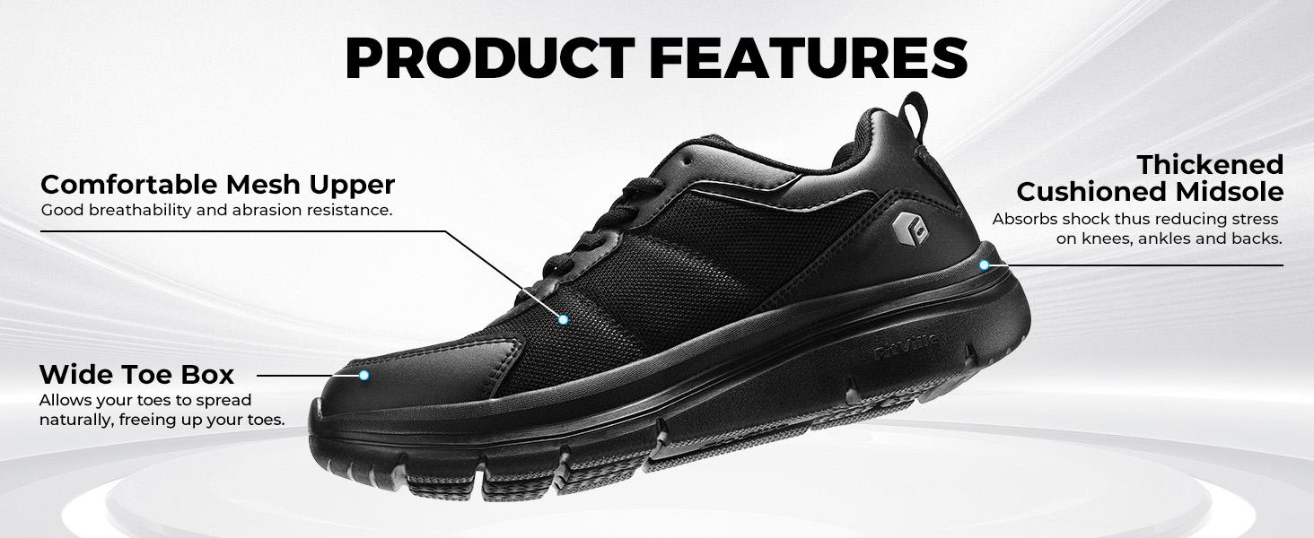 FitVille Men's Walking Shoes Wide Width Lightweight Comfortable Sneakers Max Cushioning Shoes for Plantar Fasciitis Relief FitVille Men's Walking Shoes Wide Width Lightweight Comfortable Sneakers Max Cushioning Shoes for Plantar Fasciitis Relief