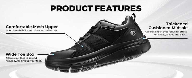 FitVille Men's Walking Shoes Wide Width Lightweight Comfortable Sneakers Max Cushioning Shoes for Plantar Fasciitis Relief FitVille Men's Walking Shoes Wide Width Lightweight Comfortable Sneakers Max Cushioning Shoes for Plantar Fasciitis Relief