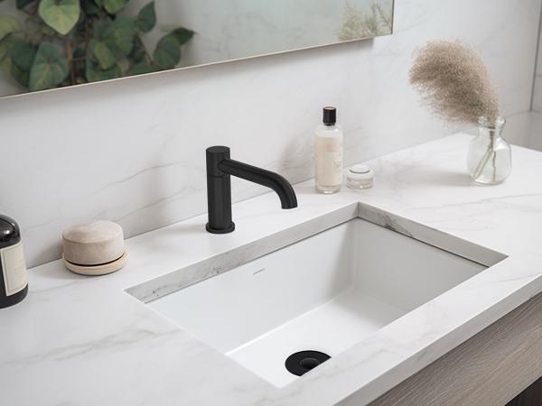 Hibbent Upgraded 3 in 1 Bathroom Sink Drain Strainer, Universal Pop Up Stopper, Removable Stainless Steel Filter Basket Hair Catcher, Sink Plug for 1.1''~2.36'' Basin, Brass Bullet Core, Matte Black