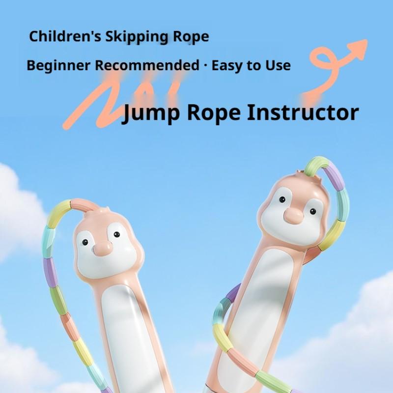 Penguin Bamboo Jump Rope, Anti-Tangle Adjustable Fitness Skipping Rope, Soft Beaded Segments, Ideal for Indoor Outdoor Training, Calorie Burning