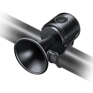 Electric Bike Horn, 120db Loud Bicycle Horn for Handlebars, Bike Bell with 3V Button Battery Operated, Bike Horn for Adults Kids Bike/Scooter/Ebike, Easy Installation