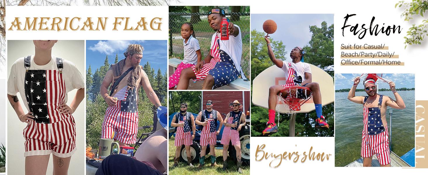 Yuanbang 4th of July American Flag Overalls for Men and Women Unisex USA 250th Anniversary Shorts Stretchy Denim Romper Memorial Day Coveralls Patriotic Gifts Summer Wins Wear Independence Day Jumpsuits Fashion Father's Day BBQ Outdoor Menswear Yuanbang 4th of July American Flag Overalls for Men and Women Unisex USA 250th Anniversary Shorts Stretchy Denim Romper Memorial Day Coveralls Patriotic Gifts Summer Wins Wear Independence Day Jumpsuits Fashion Father's Day BBQ Outdoor Menswear