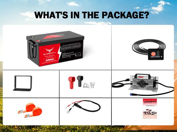 36V 100Ah Golf Cart LiFePO4 Battery with APP & Chager & Monitor, 7.6KW Continuous Power Lithium Battery with 200A BMS, Up to 10000+ Rechargeable Cycles, Perfect for golf cart