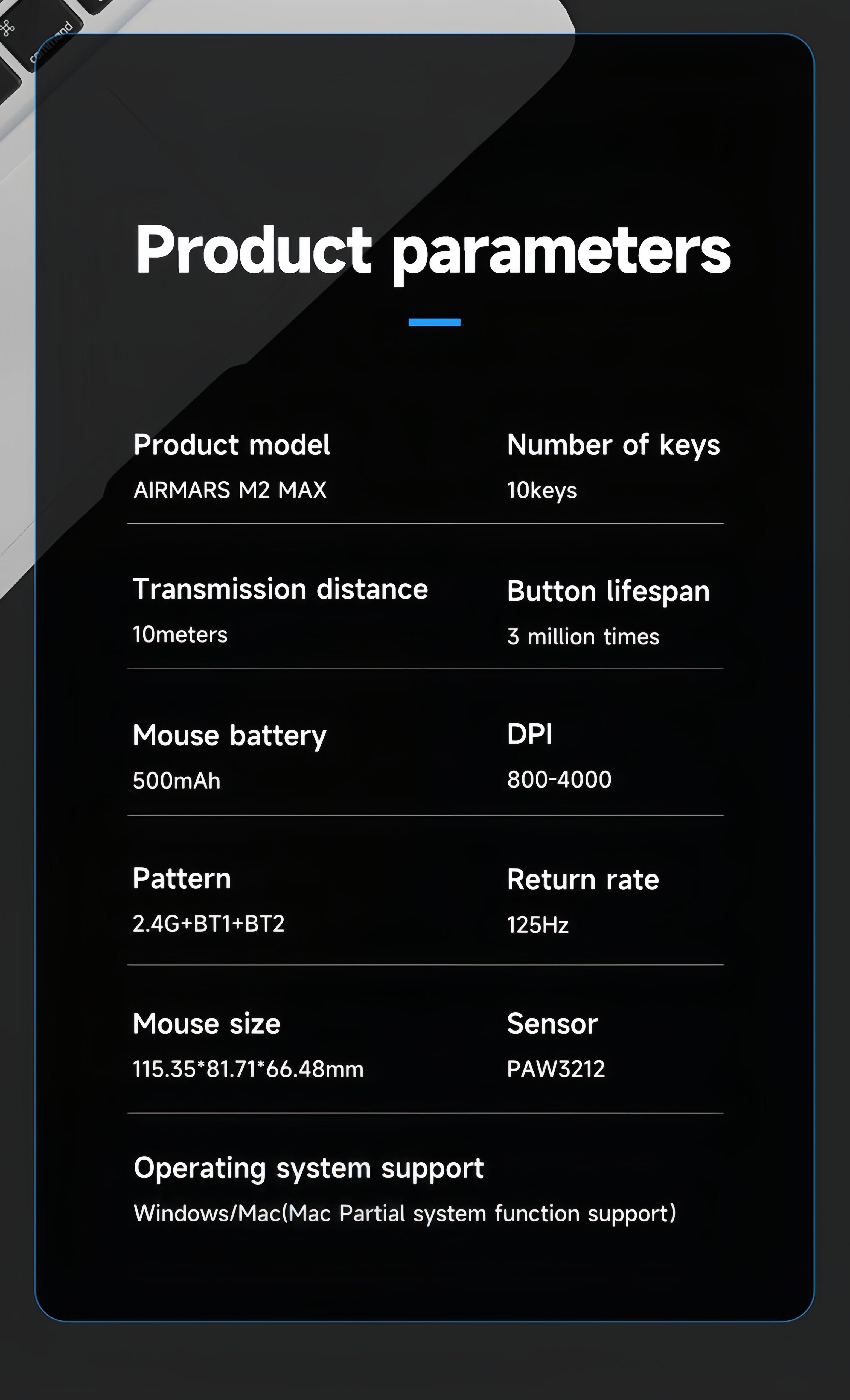 Monster Airmars M2 MAX Ergonomic Vertical Mouse, 2.4G Bluetooth Dual Mode, Long Battery Life, Media Knob Control, for Laptop Desktop PC Mac