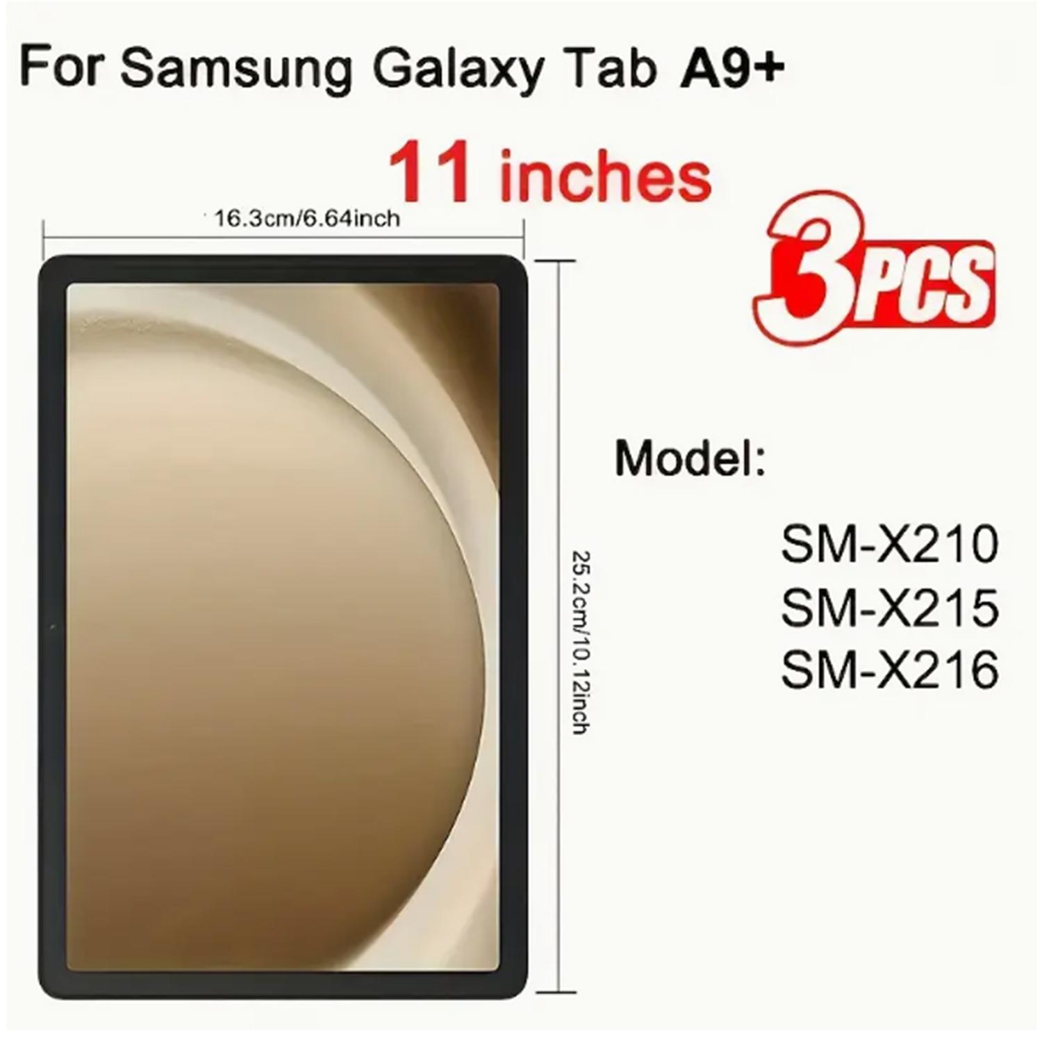 3 Pack Advanced Tempered Glass Screen Protector for Samsung Galaxy Tab A9/a9 Plus 8.7/11 Inch, HD Clear Film Compatible with Sm-X110/x115/x210/x216/x218