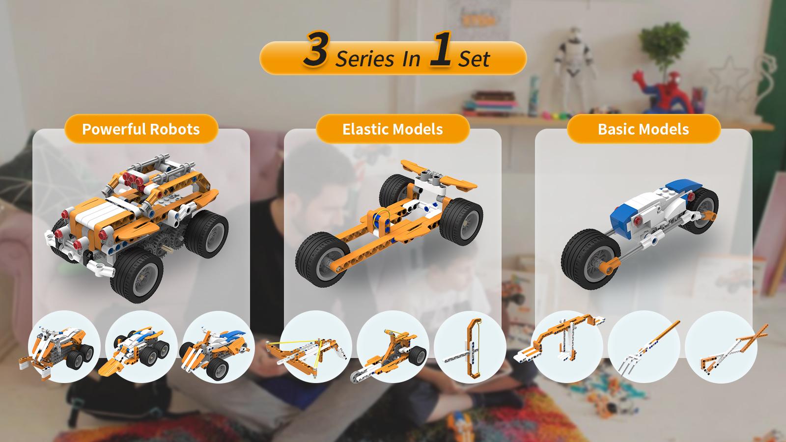 STEM Superbot  26-in-1 Control Remote Toys Robot, , Coding Robotic Building Blocks Set, Jeep SUV Car Gift Black Friday Birthday Gift