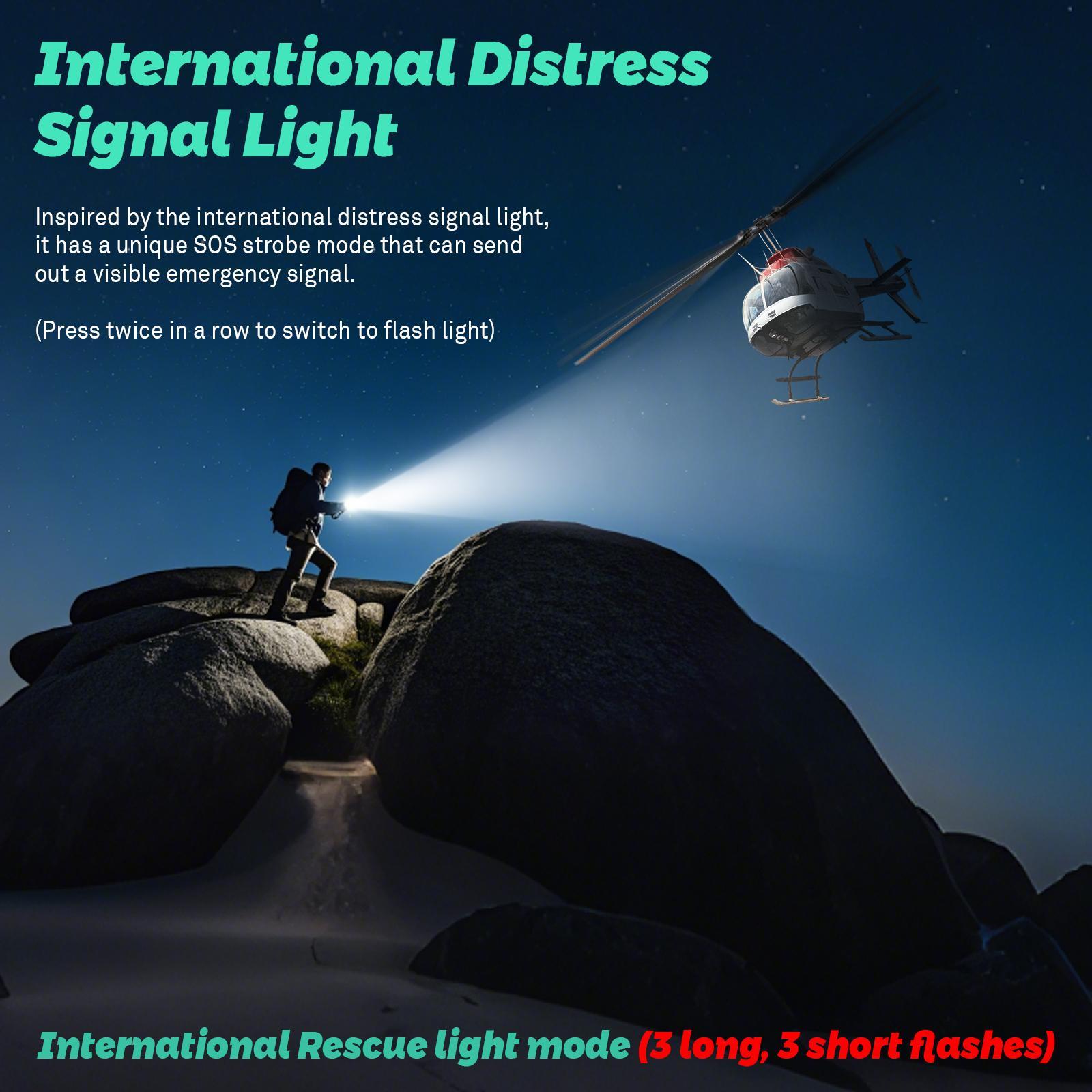 Lighting More 1Mile, Lasts 8 Hours, Emergency Lighting White Flashlight with Red & Blue Alarm Lights, Waterproof Rechargeable Flashlight, for Mountain Climbing Outdoor Night Road Garden Lighting Lighting More 1Mile, Lasts 8 Hours, Emergency Lighting White Flashlight with Red & Blue Alarm Lights, Waterproof Rechargeable Flashlight, for Mountain Climbing Outdoor Night Road Garden Lighting