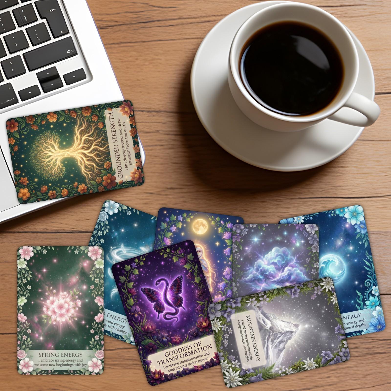 New 36-sheet Mysterious Natural Healing Dark Card for Spiritual and Spiritual Growth, Positive Energy Gift Text Card