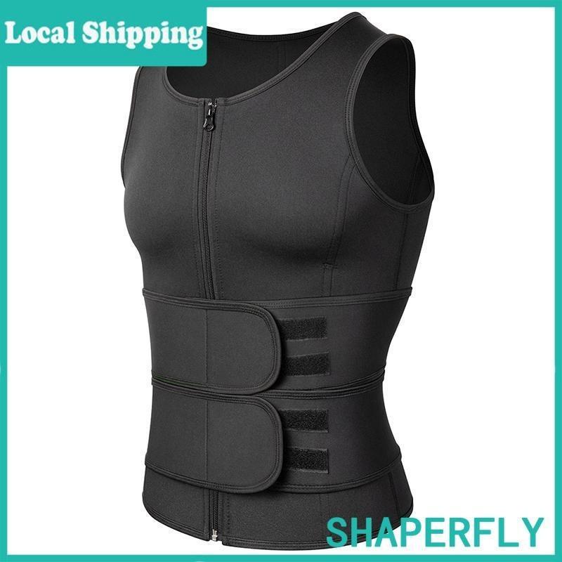 Men Body Shaper Waist Trainer Vest  Sauna Sweat Vest Compression Undershirt Shapewear Workout Tank Tops Corset Sports Breathable Outfits