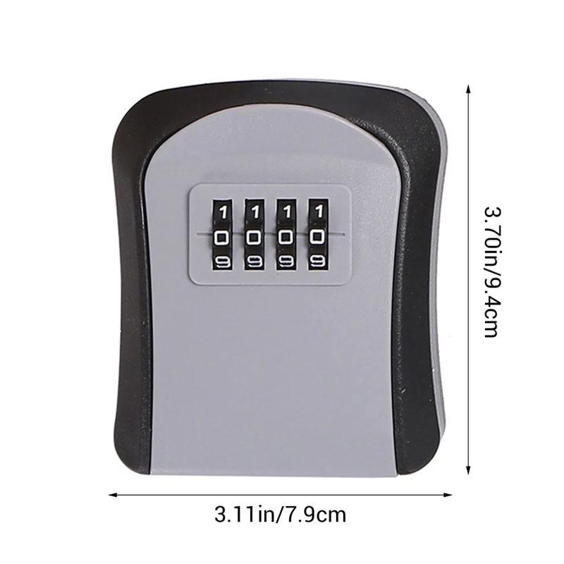 Flip-Top Key Safe Box, Wall-Mounted Metal & Plastic Key Storage, Password Lock, Ideal for Home, Hotel, Travel, Emergency, Renovation
