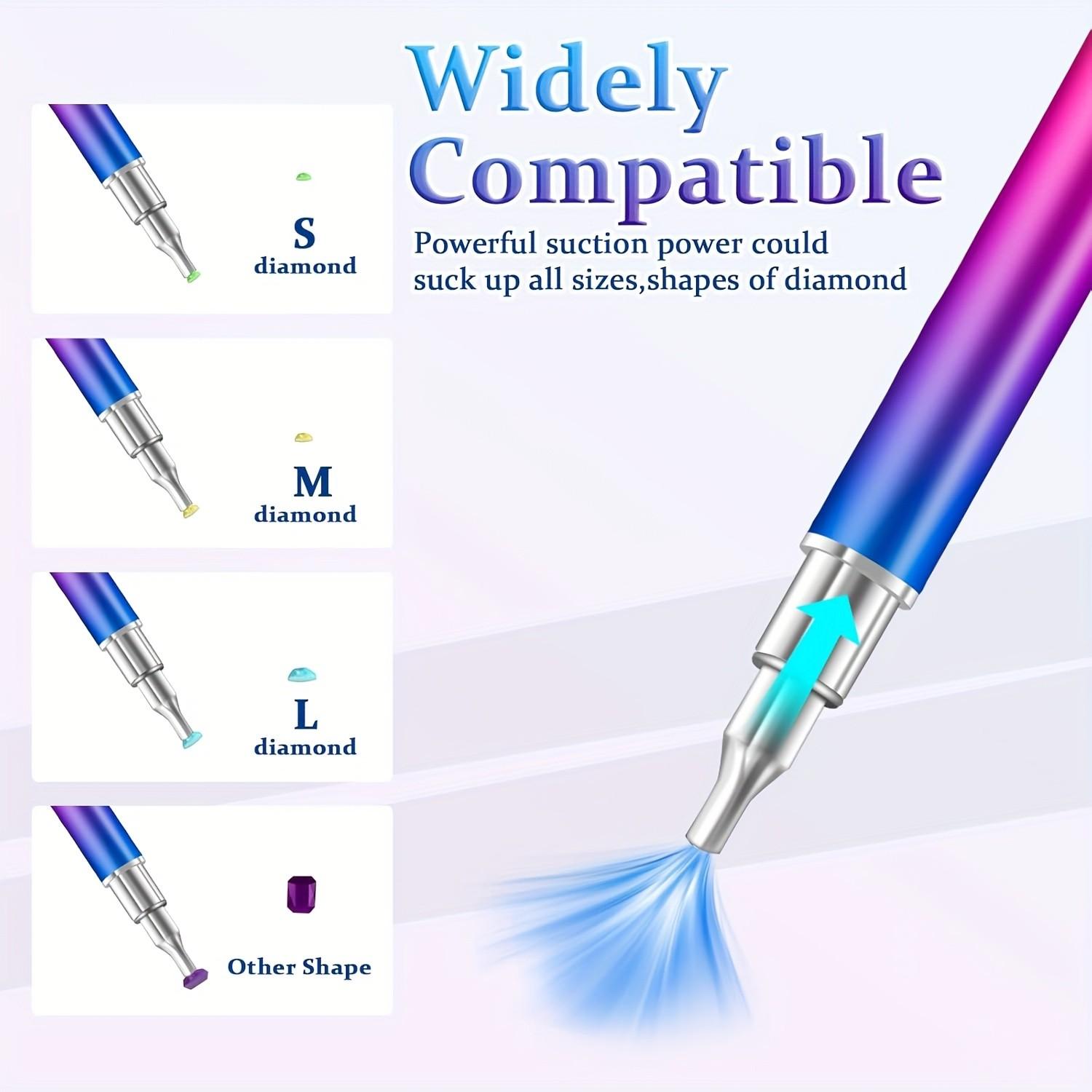 DIY Vacuum Suction Diamond Painting Tool Set, Metal Drill Pen, Rolling Wheel, Plastic Heads, Storage Bag, Complete Kit for Crafting, Diamond Painting Kits, Diamond Art Tools