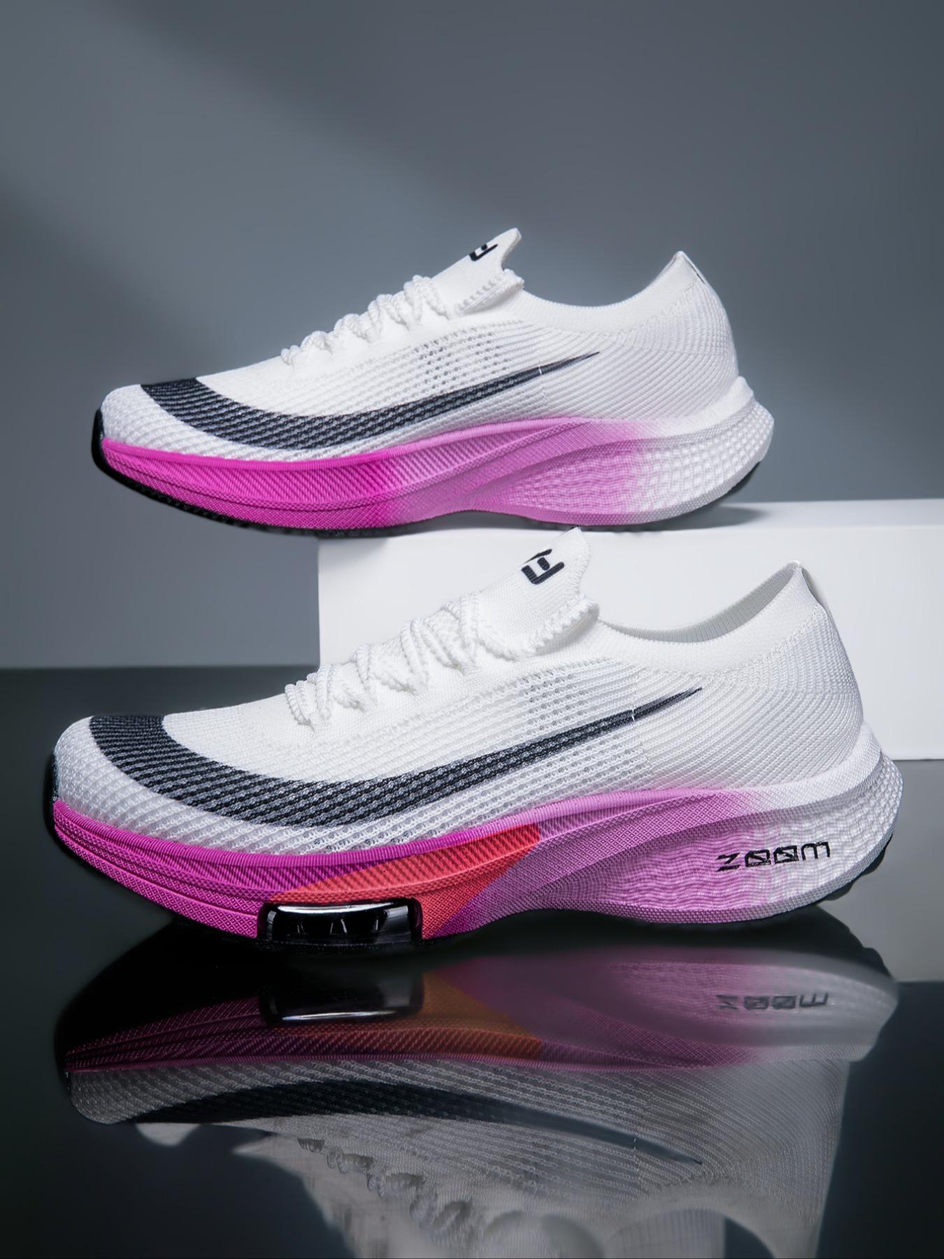 Fashion Couple Sport Shoes with Zoom Technology, Anti-Slip Wear-Resistant Breathable Mesh High Cushioning Midsole, Comfortable Support, Athletic Running Shoes