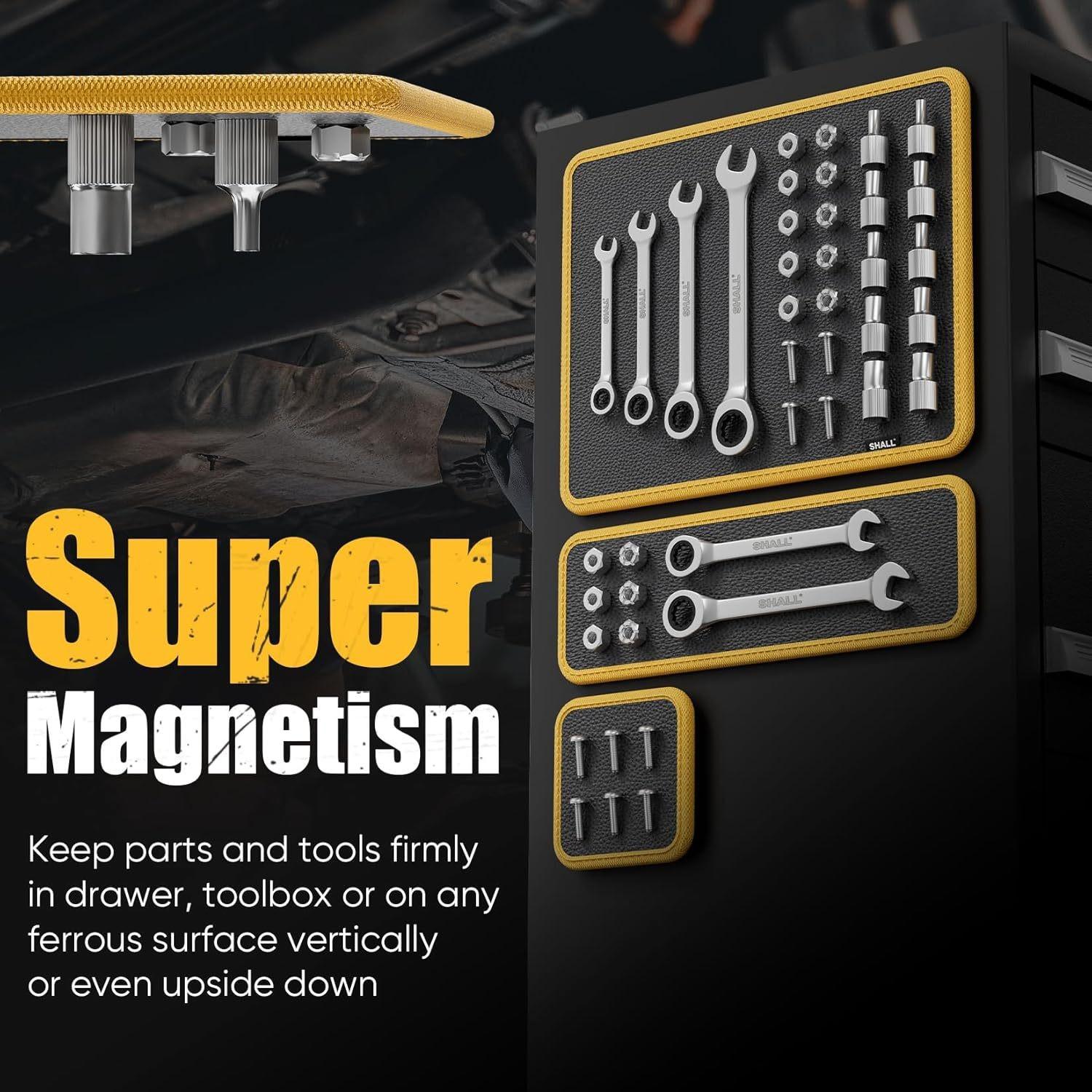 New Magnetic Tool Mat, Space Saving Wall Mount, Quick Organization, Improve Workshop Efficiency, Portable Tool Rack and Pad, Garage Tool Storage, Power Tool Organizer, Tool Organisers