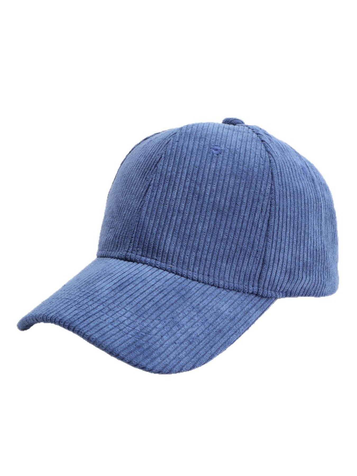 Unisex Solid Corduroy Baseball Cap Korean Style Curved Brim Duckbill Hat Warm Autumn Winter Daily Hat