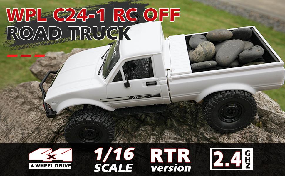 ARRIS 1/16 RC Rock Crawler 4x4 Off Road Truck  All Terrain RC Pickup for Adults (RTR, White)