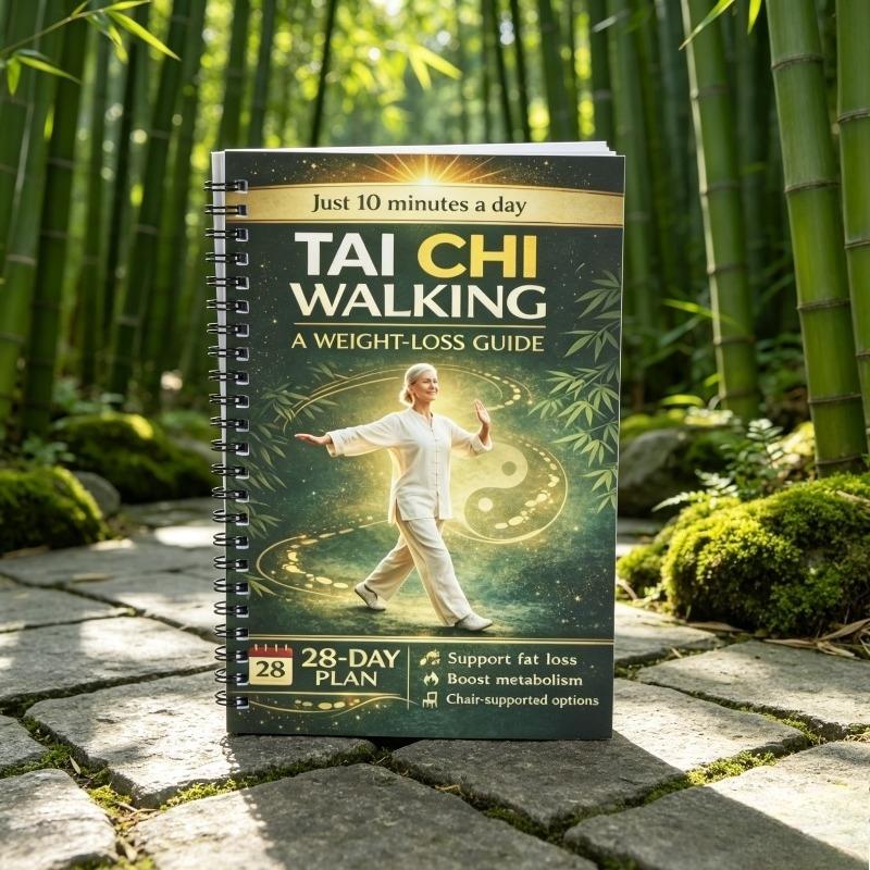 Tai Chi Walking Weight Loss Guide, 28-Day Plan, 10 Minutes Daily, Spiral Binding Book, Boost Metabolism, Support Elderly and Adults