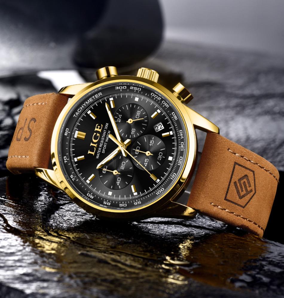 Sports waterproof watch Fashion quartz watch Panda eye men's watch