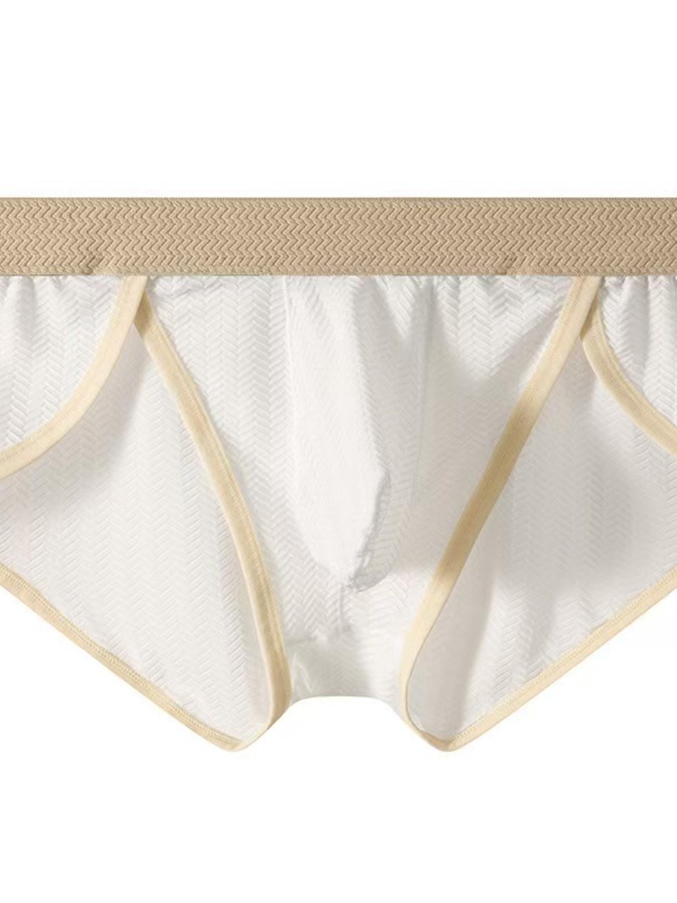 5-Pack High-Elastic Mesh Men's Low-Waist Trunk, Breathable Non-Restrictive, Plus Size Sexy Trendy Sports Underwear, All Seasons Casual Briefs