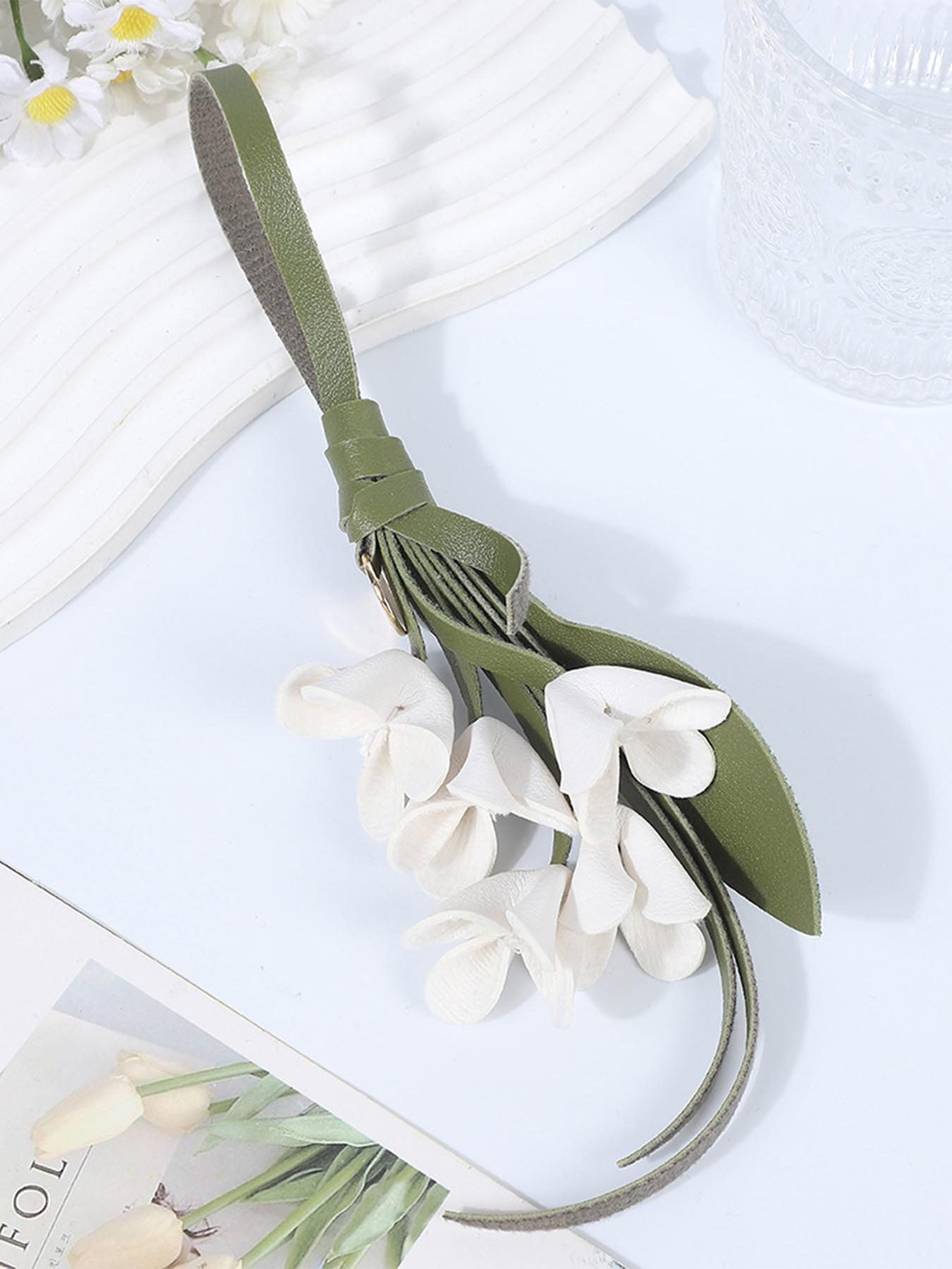 PU Flower Bag Charm, Elegant Design for Valentine's Day, Mother's Day, Teacher's Day Gifts, Perfect for Daily Bag Accessories