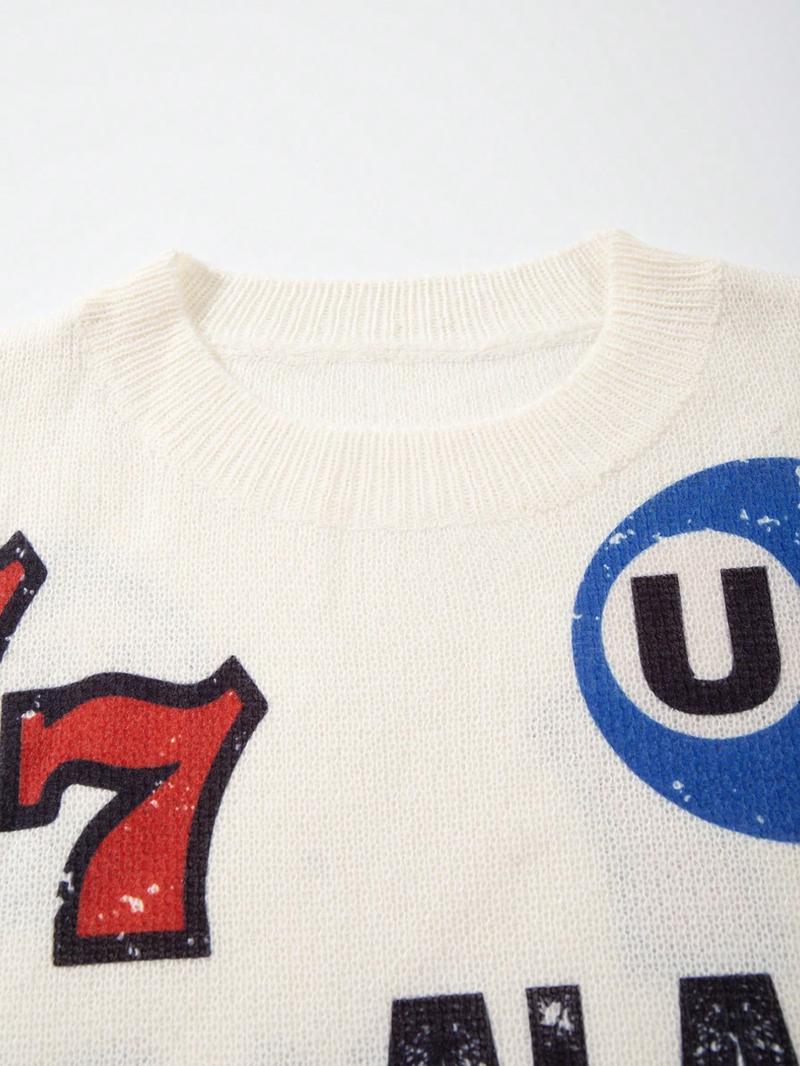 Men's Spring Autumn Winter New Fashion Bold Fun Knitted Sweater, Loose Long Sleeve Round Neck, Casual Style, Comfortable Fit