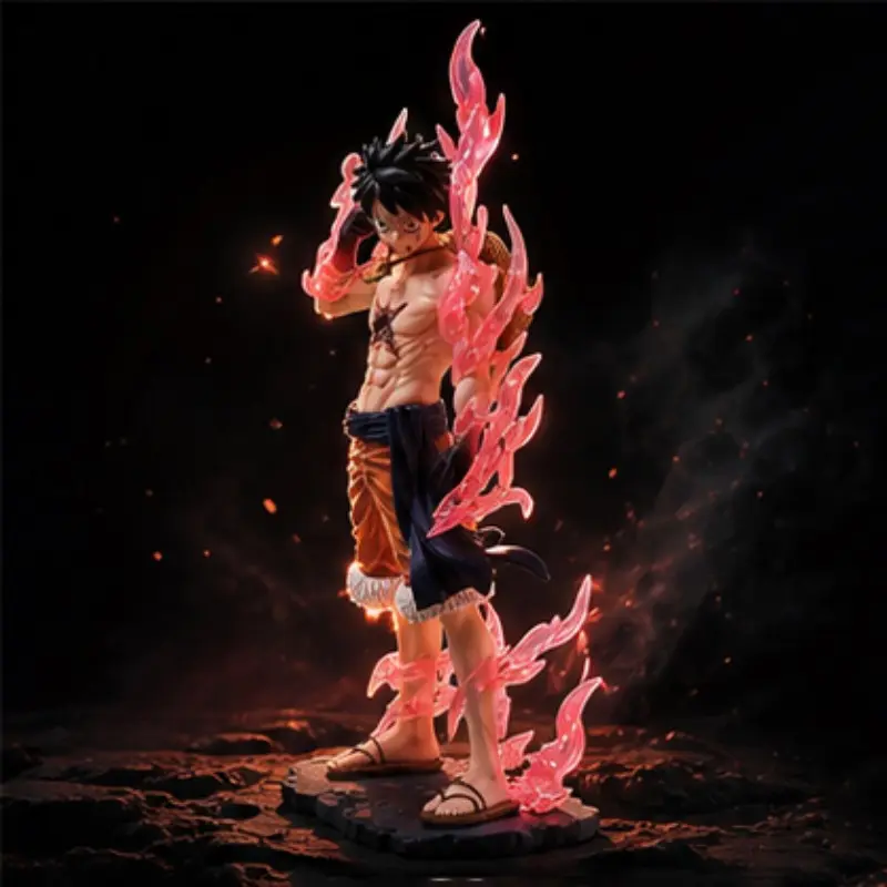 One Piece Luffy Figure, Dual Color Options, Transparent Effect, PVC Material, Anime Collectible, Desktop Decor, Gift for Fans