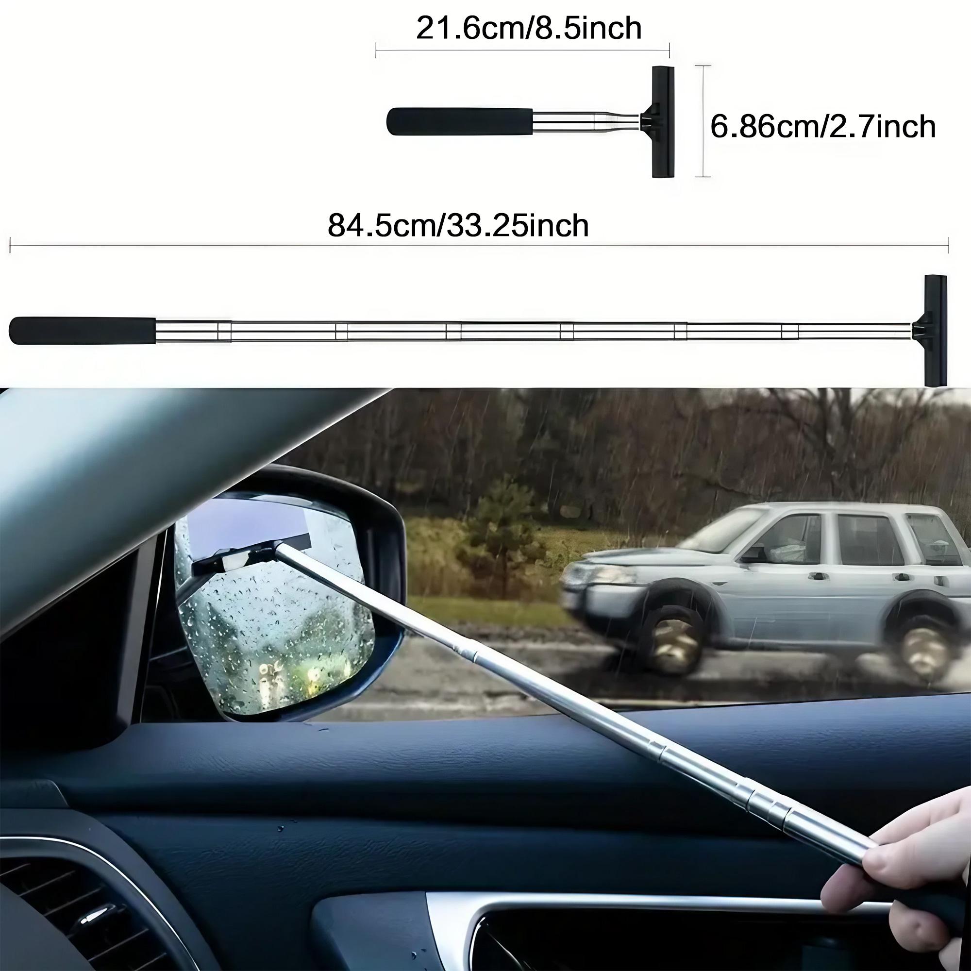 Manual Windshield Cleaning Wiper Portable Telescopic Car Glass Scraper Anti-Fog Water Remover Anti-Slip Emergency Driving Window Tool