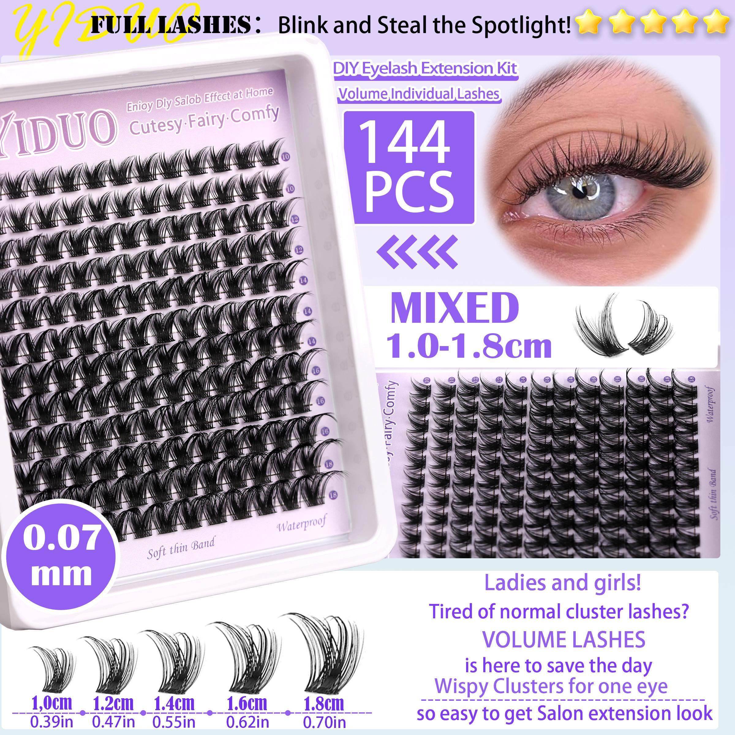 3 Styles Lash Clusters Kit Great value Lash Kit 10-18mm Clusters Extensions Natural Look Eyelash Extensions DIY Individual Lash Kit with Lash Bond and Seal, Lash Remover,Lash Tweezers,Eyelash Brush, Eyelash Tools Exquisite Eyelash Gift Set