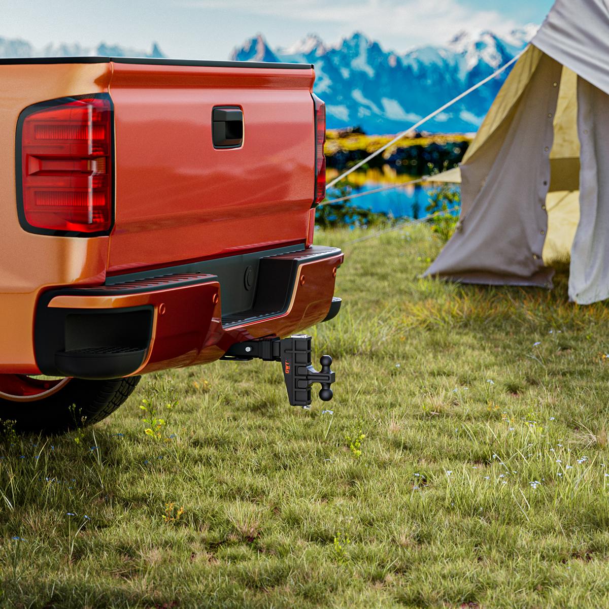 Dual-Ball Adjustable Trailer Hitch(2"&2-5/16"), Fits 2-Inch Receiver, 6 Inch Drop/Rise Drop Cushioned Hitch, 25,000 LBS GTW-Tow Hitch for Truck, Solid Ball Mount, Black, Heavy Duty Dual-Ball Adjustable Trailer Hitch(2"&2-5/16"), Fits 2-Inch Receiver, 6 Inch Drop/Rise Drop Cushioned Hitch, 25,000 LBS GTW-Tow Hitch for Truck, Solid Ball Mount, Black, Heavy Duty