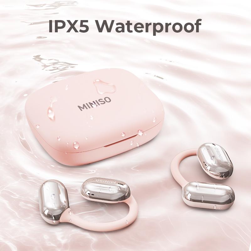 MINISO MS162 OWS Open Ear Bluetooth Earbuds HIFI Sound Quality Music Wireless Earbuds Gaming with Low Latency Wireless Headphones IPX5 Waterprooof OWS Earphones Comfortable Wearing Earbuds Touch Control Built-in Mic Hearphones Compatible With All Phones