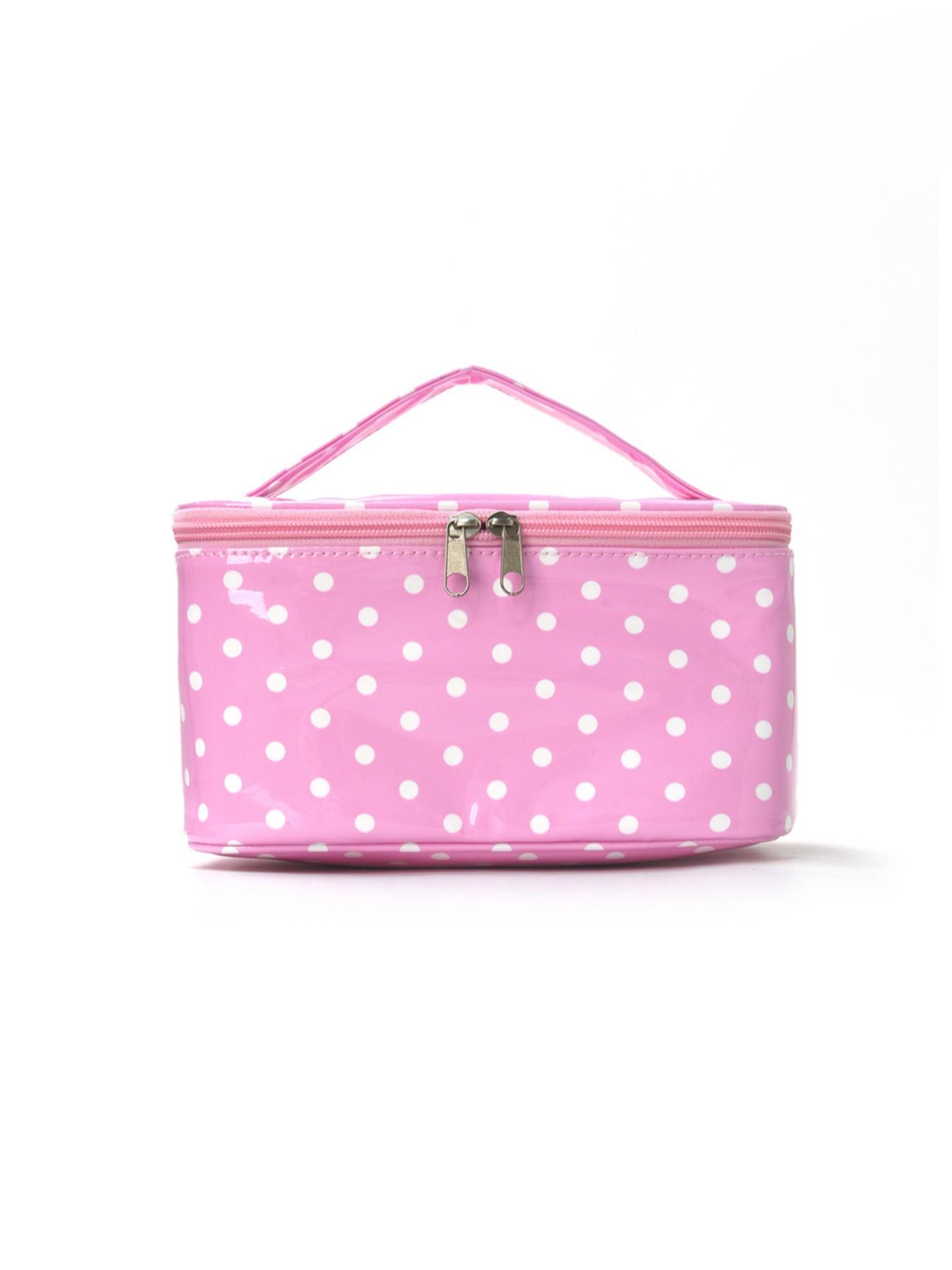 Polka Dot Makeup Bag, High Aesthetic Large Capacity Multi-Functional Storage Bag, Outdoor Travel Portable Handheld Organizer, Cosmetic Travel Bag