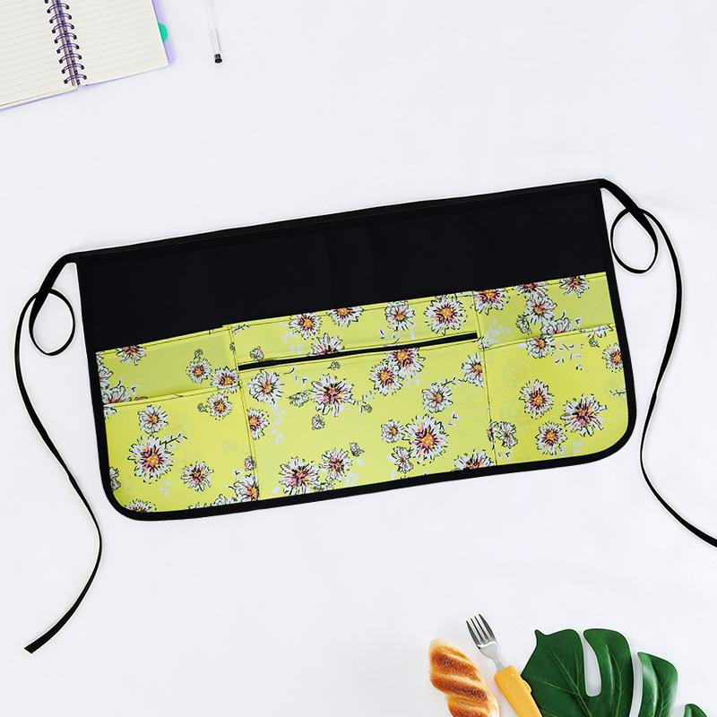 Solid Color Server Apron with Pocket, 1 Count Waiter Half Apron, Work Short Apron for Kitchen & Restaurant & Bar, Baking & Cooking Accessories, Kitchen Cooking Aprons