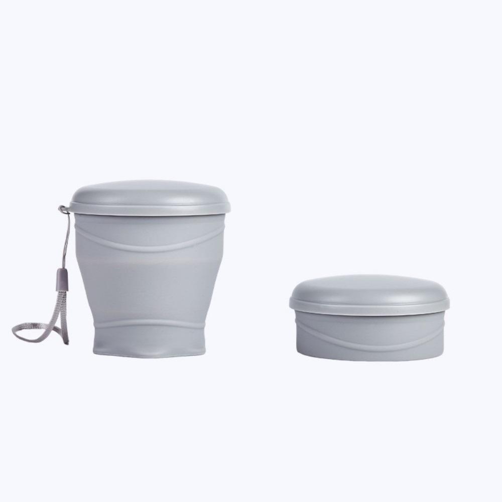 180 milliliters foldable water bottle, silicone foldable travel cup - Silicone foldable camping cup with lid - Easy to store, convenient to carry, suitable for travel and camping use