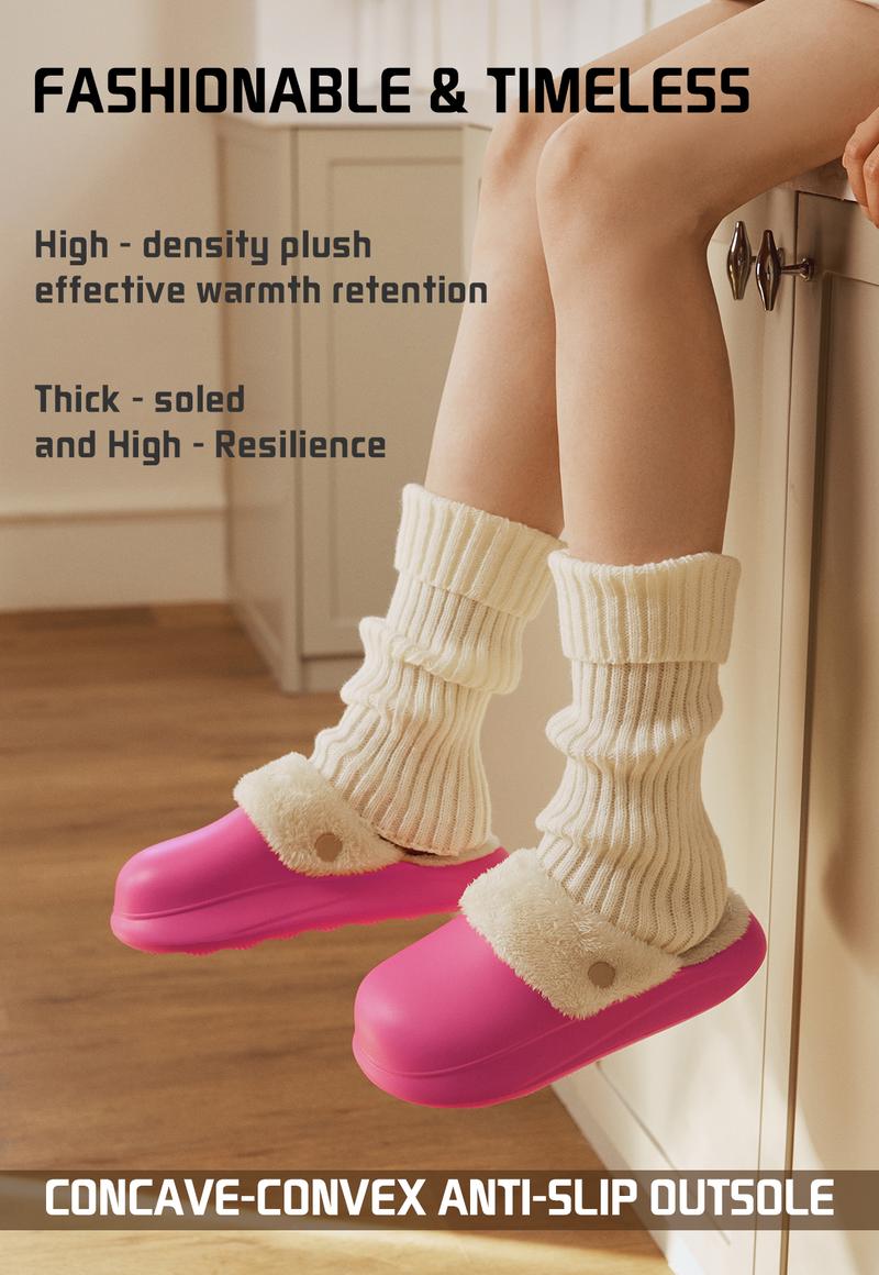 YASSIA Cozy Removable Fleece-Lined Winter Slides | Warm, Non-Slip & Water-Resistant Slippers Girl Women