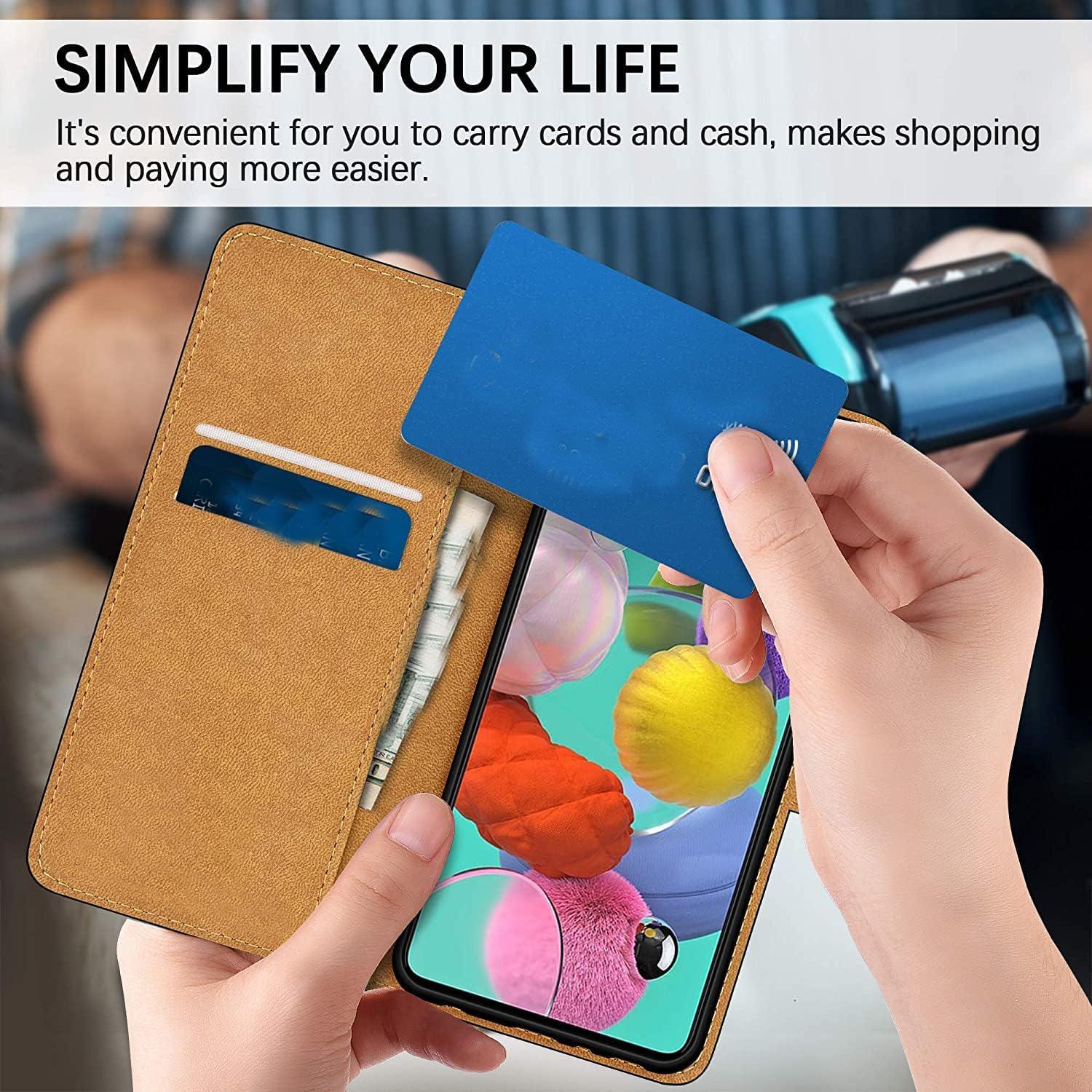 Mobile Phone Case For Samsung Galaxy Xcover 7 Pro, With Kickstand PU Leather Card Slot Black Wallet Flip Protective Phone Case Cover