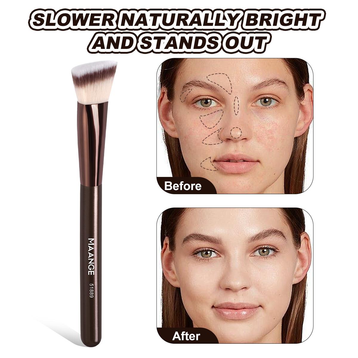 MAANGE 18pcs Professional Makeup Brushes Set, Brush Makeup Kit, Foundation Brush Contour Brush Concealer Brush Tapered Brush Nose Contour Brush Eyeshadow Brush Smudge Brush Detail Brush Eyebrow Brush Eyeliner Brush, Perfect Gift for Beauty Enthusiasts